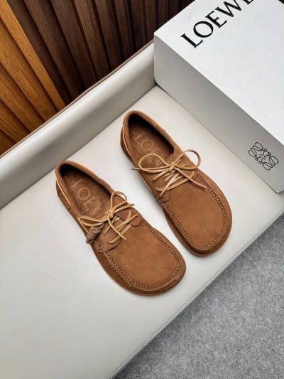 Loewe Brown calfskin Leather Shoes-Loewe Man Business Leather Shoes